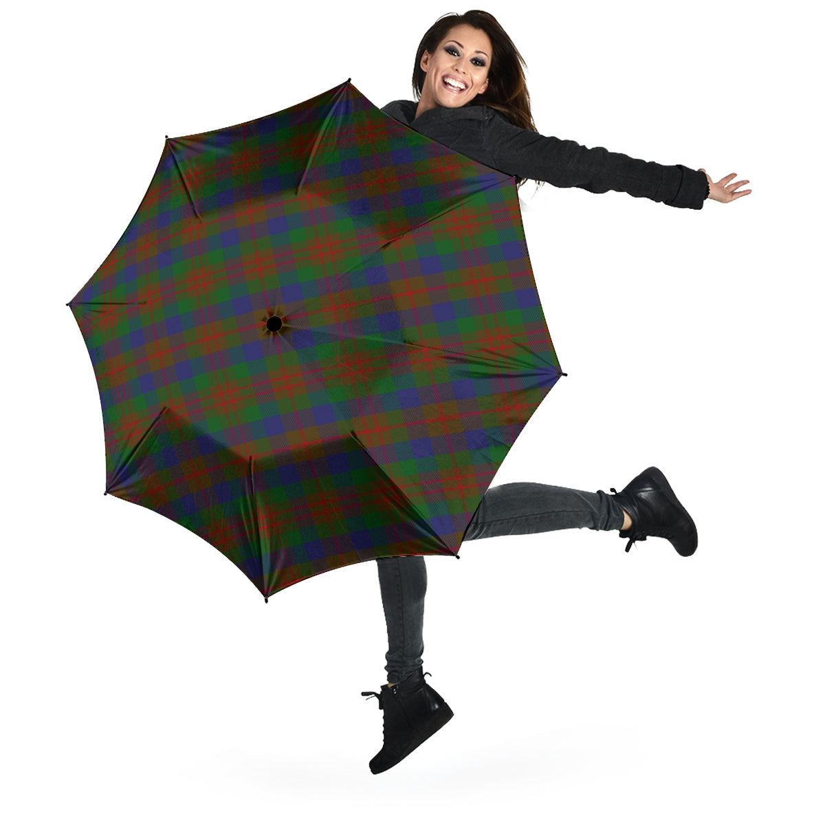 Dorward Dogwood Tartan Umbrella - Tartanvibesclothing