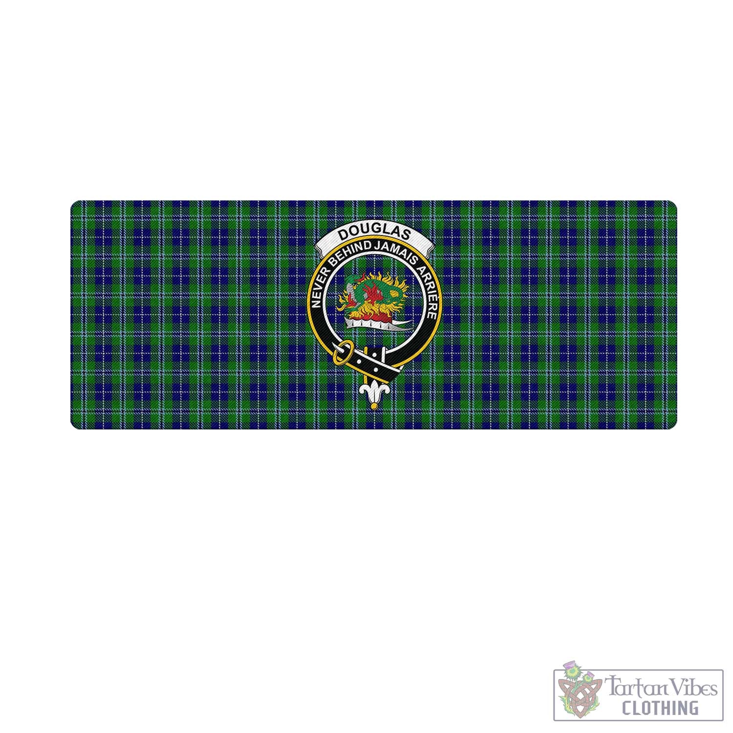 Tartan Vibes Clothing Douglas Tartan Mouse Pad with Family Crest