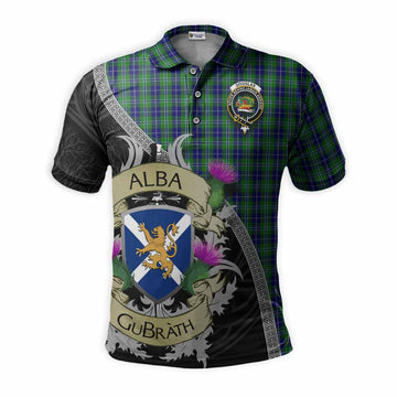 Douglas Tartan Family Crest Polo Shirt Lion Rampant Royal Thistle Shield Celtic Inspired Kid - Tartan Vibes Clothing