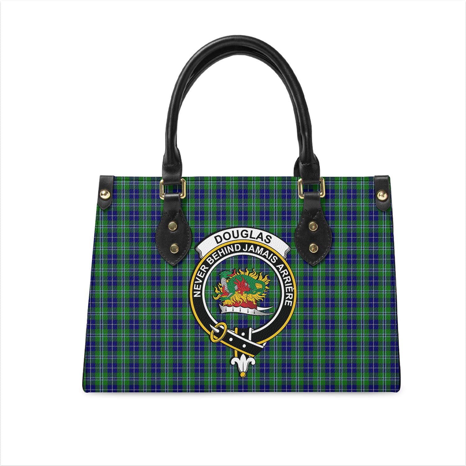 douglas-tartan-leather-bag-with-family-crest