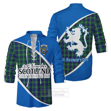 Douglas Family Crest Tartan Ghillie Kilt Shirt Celebrate Saint Andrew's Day in Style