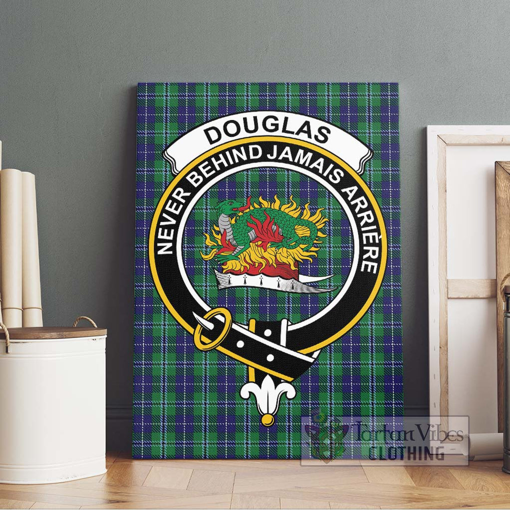 Douglas Tartan Canvas Print Wall Art with Family Crest Without Frame - Tartan Vibes Clothing