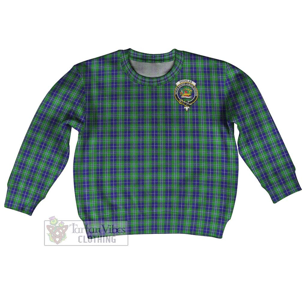 Tartan Vibes Clothing Douglas Tartan Kid Ugly Sweater with Family Crest