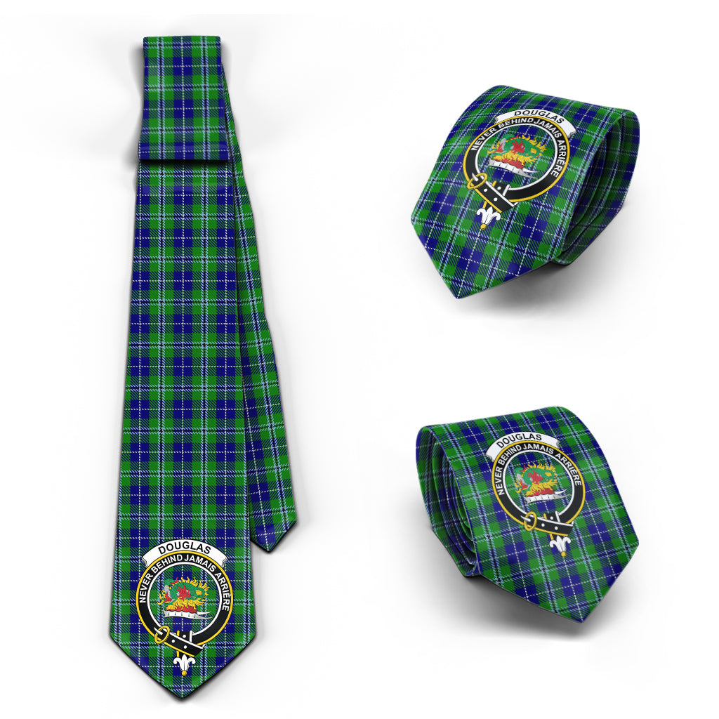 Douglas Tartan Classic Necktie with Family Crest Necktie One Size - Tartan Vibes Clothing