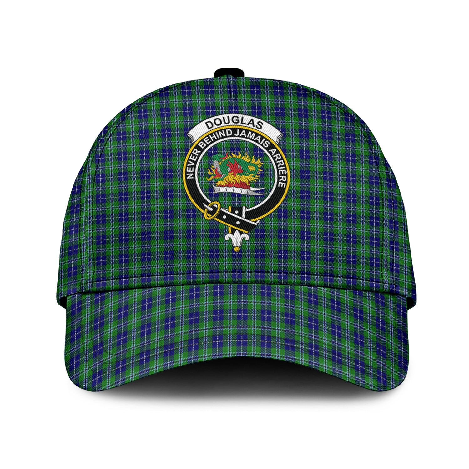 Douglas Tartan Classic Cap with Family Crest Classic Cap Universal Fit - Tartan Vibes Clothing