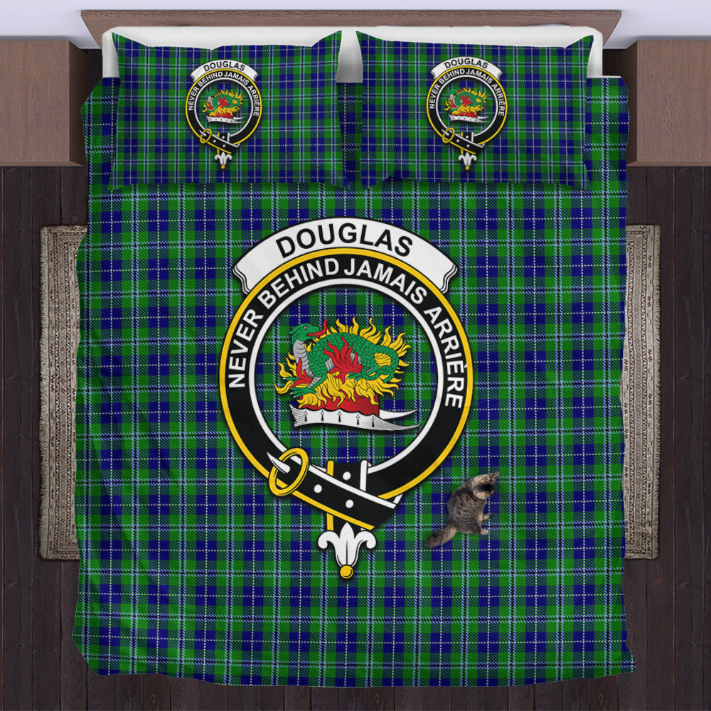 Douglas Tartan Bedding Set with Family Crest US Bedding Set - Tartan Vibes Clothing