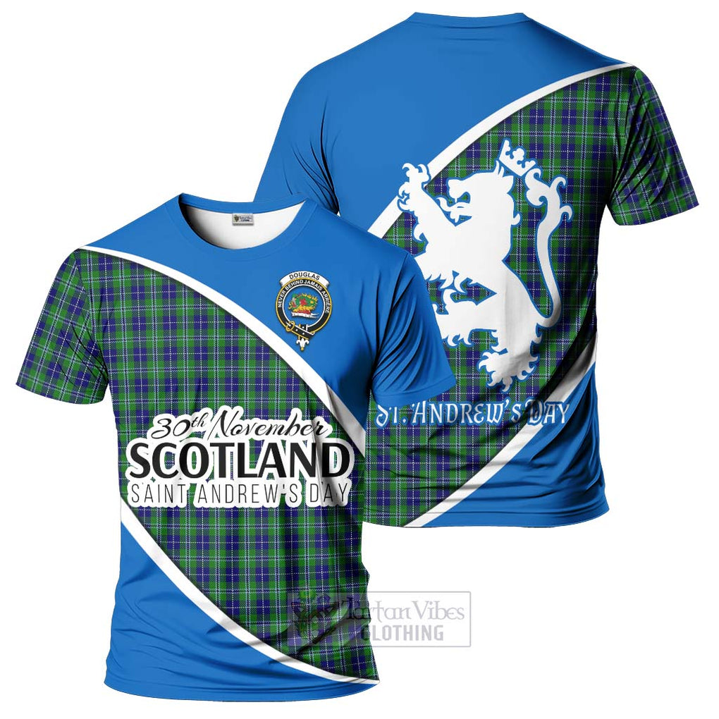 Tartan Vibes Clothing Douglas Family Crest Tartan T-Shirt Celebrate Saint Andrew's Day in Style