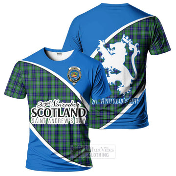 Douglas Family Crest Tartan T-Shirt Celebrate Saint Andrew's Day in Style