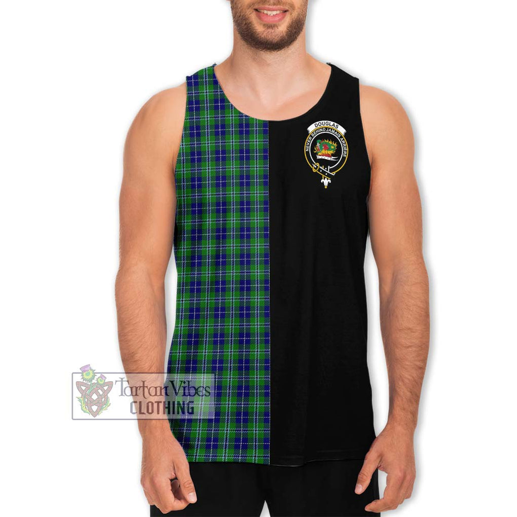 Douglas Tartan Men's Tank Top with Family Crest and Half Of Me Style Men - Tartanvibesclothing Shop