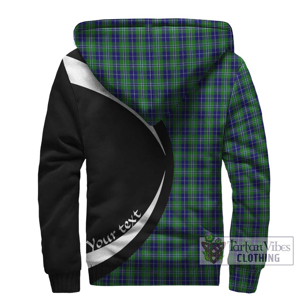 Douglas Tartan Sherpa Hoodie with Family Crest Circle Style - Tartan Vibes Clothing