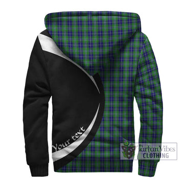 Douglas Tartan Sherpa Hoodie with Family Crest Circle Style