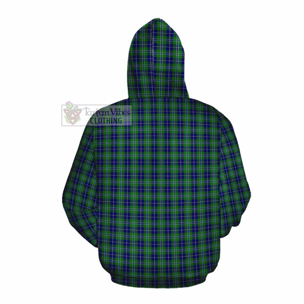 Tartan Vibes Clothing Douglas Tartan Cotton Hoodie with Family Crest DNA In Me Style