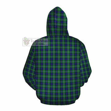 Douglas Tartan Cotton Hoodie with Family Crest DNA In Me Style