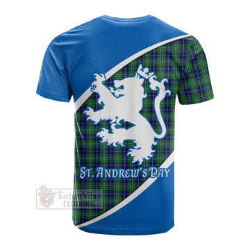 Douglas Family Crest Tartan Cotton T-shirt Celebrate Saint Andrew's Day in Style