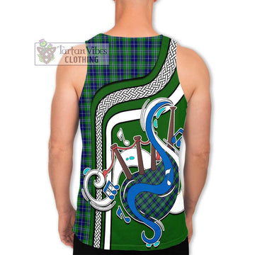 Douglas Tartan Men's Tank Top with Epic Bagpipe Style