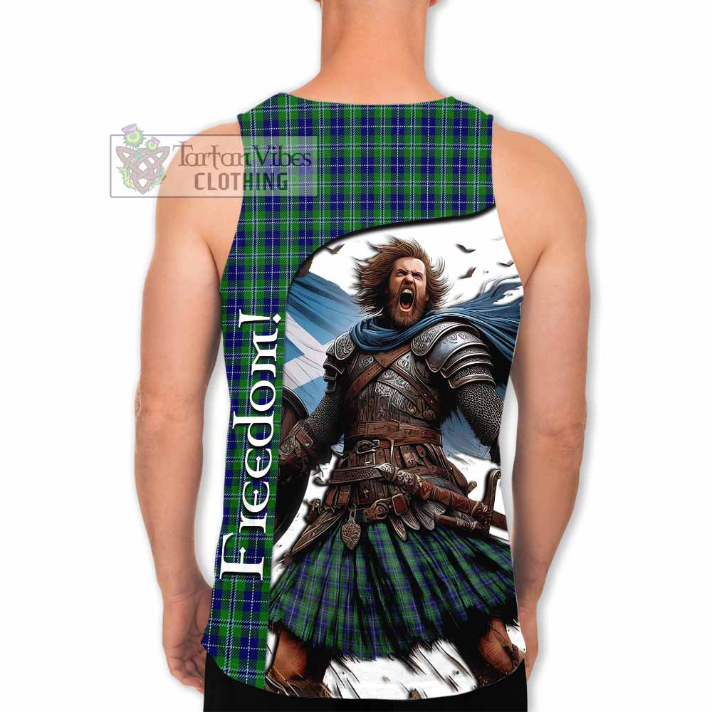 Tartan Vibes Clothing Douglas Crest Tartan Men's Tank Top Inspired by the Freedom of Scottish Warrior