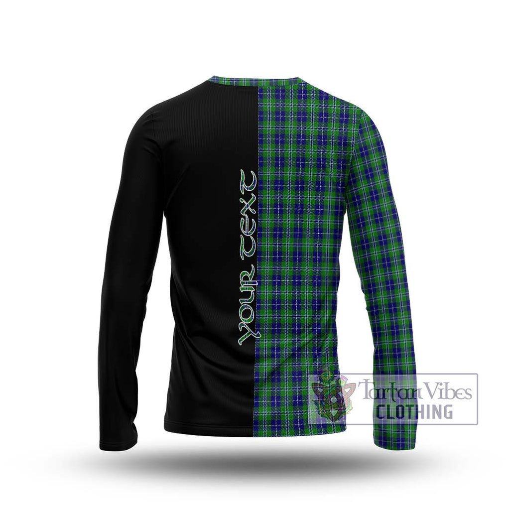 Douglas Tartan Long Sleeve T-Shirt with Family Crest and Half Of Me Style - Tartanvibesclothing Shop