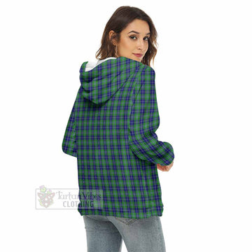 Douglas Tartan Women's Borg Fleece Hoodie with Half Zip