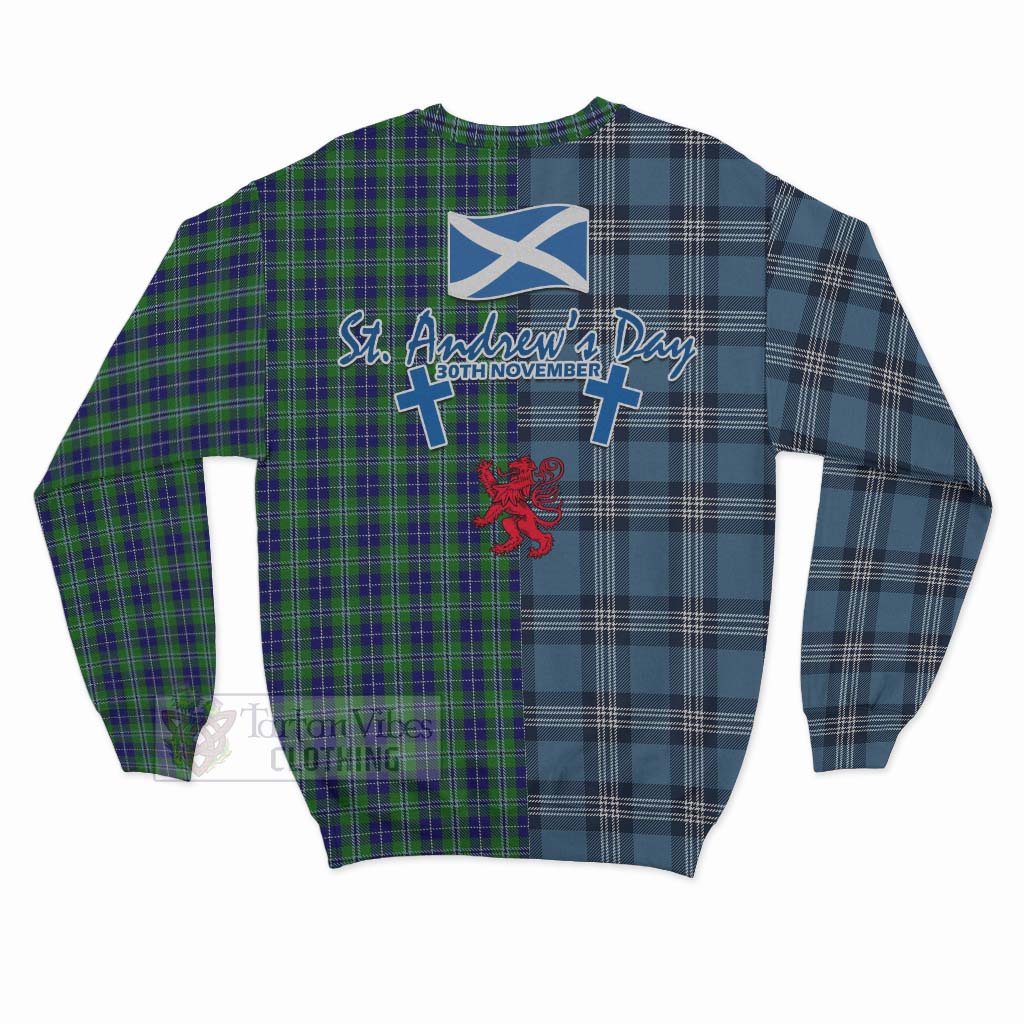 Tartan Vibes Clothing Douglas Tartan Sweatshirt Happy St. Andrew's Day Half Tartan Style