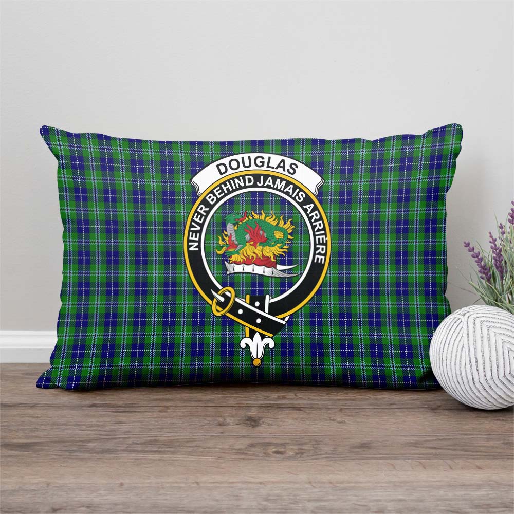 Douglas Tartan Pillow Cover with Family Crest Rectangle Pillow Cover - Tartanvibesclothing