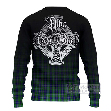 Douglas Tartan Ugly Sweater Featuring Alba Gu Brath Family Crest Celtic Inspired