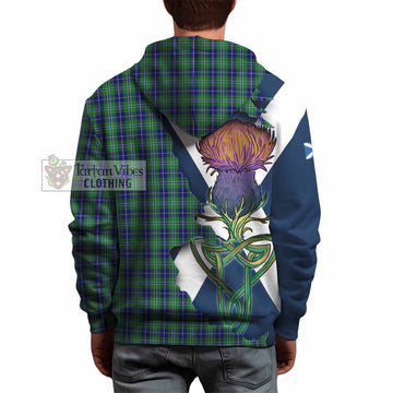 Douglas Tartan Family Crest Hoodie Scottish Thistle Celtic Inspired - Tartan Vibes Clothing
