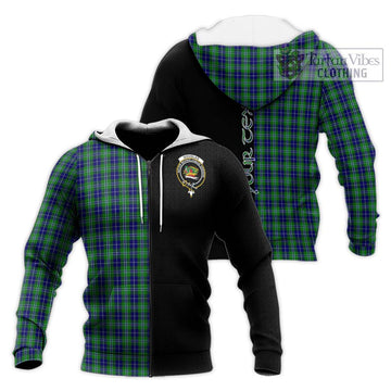 Douglas Tartan Knitted Hoodie with Family Crest and Half Of Me Style