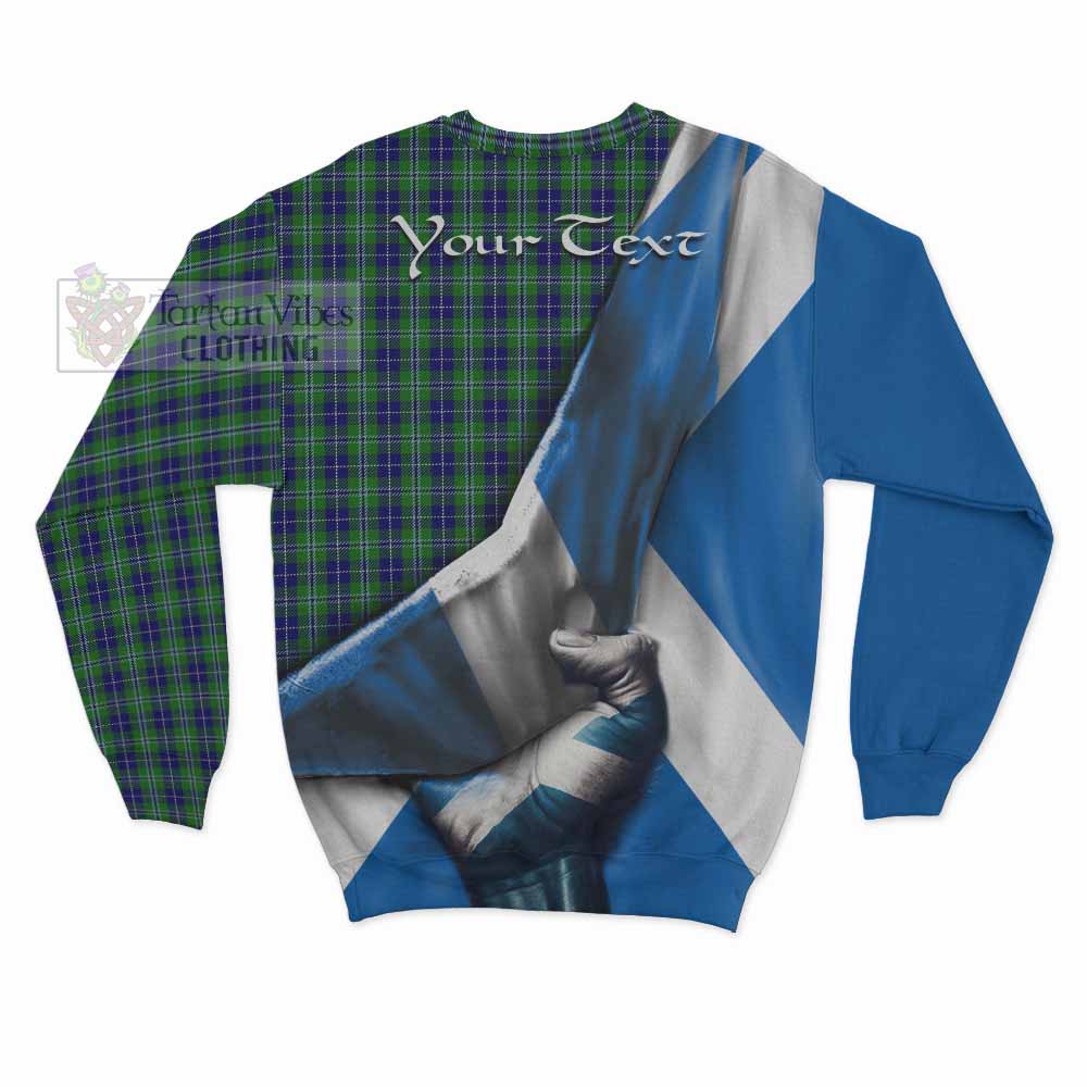 Tartan Vibes Clothing Douglas Tartan Sweatshirt with Family Crest Scotland Patriotic Style