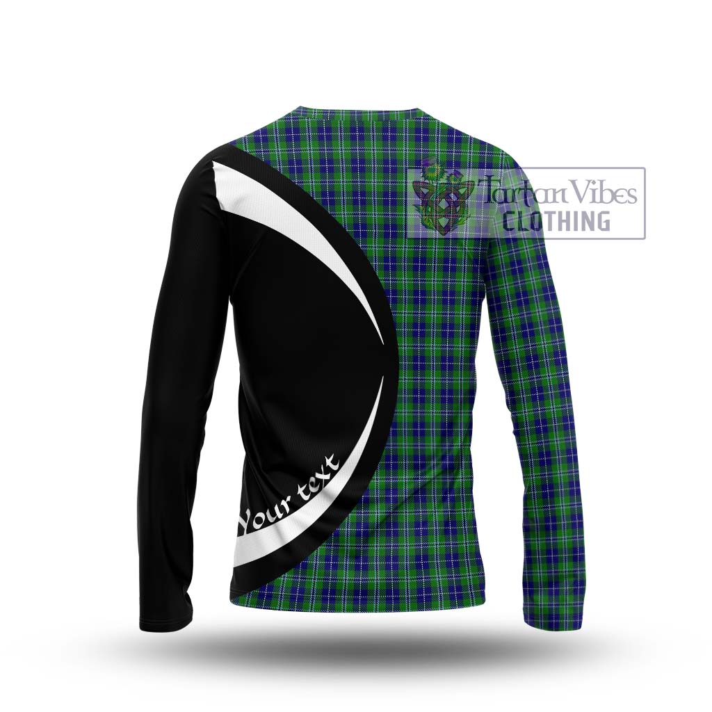 Douglas Tartan Long Sleeve T-Shirt with Family Crest Circle Style - Tartan Vibes Clothing