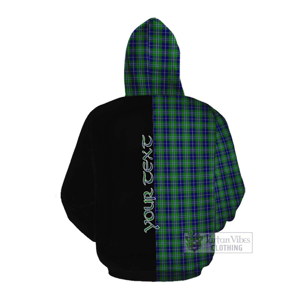 Tartan Vibes Clothing Douglas Tartan Cotton Hoodie with Family Crest and Half Of Me Style