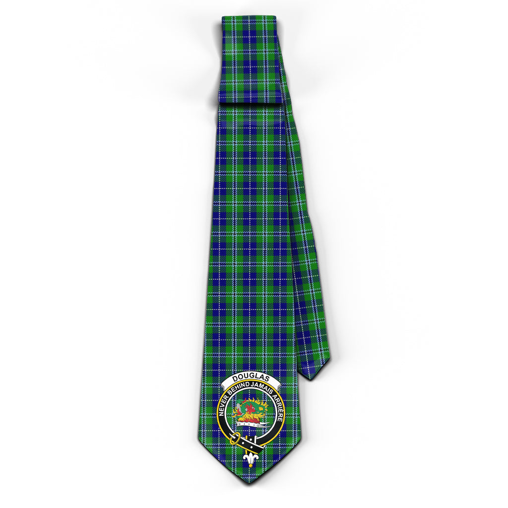 Douglas Tartan Classic Necktie with Family Crest - Tartan Vibes Clothing