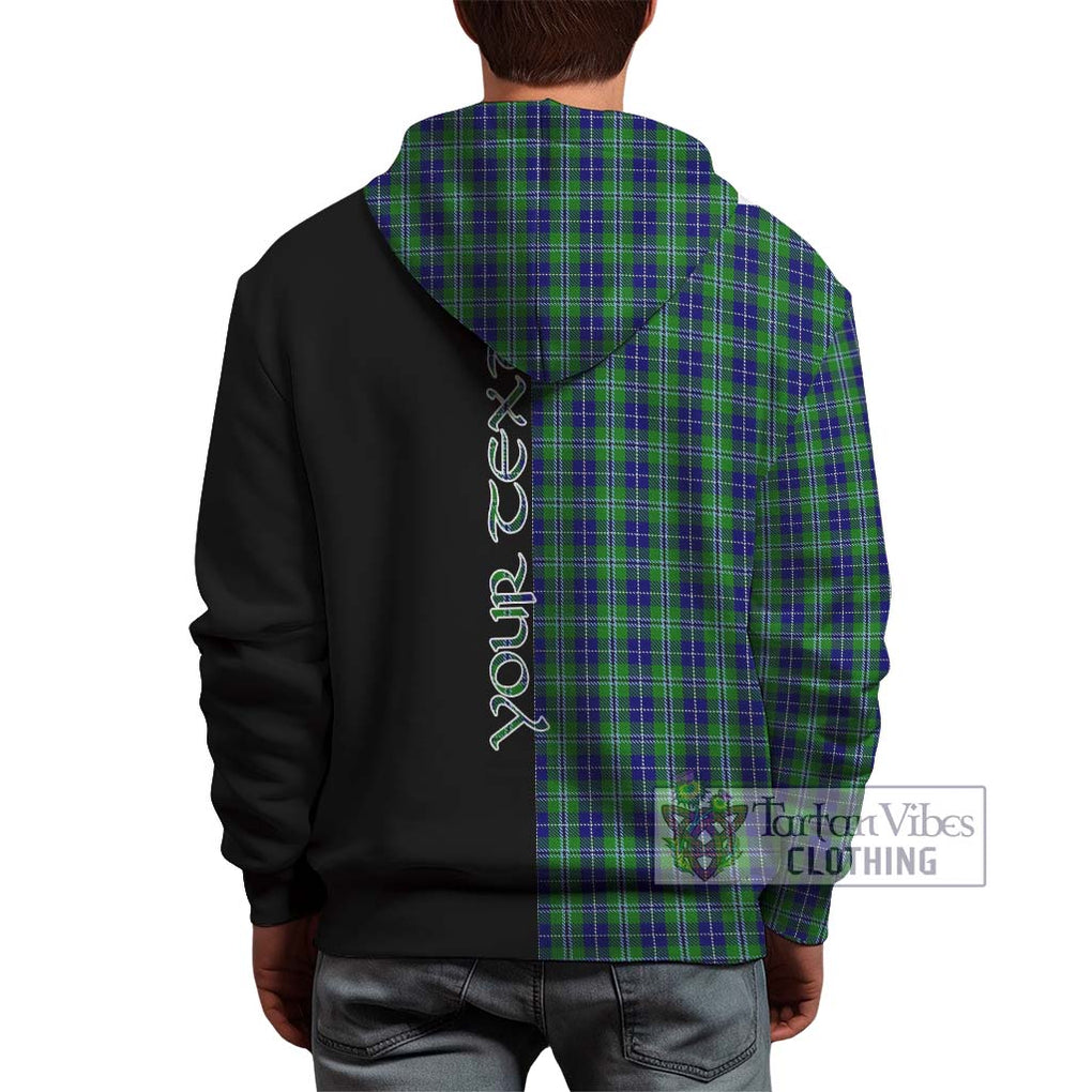 Douglas Tartan Hoodie with Family Crest and Half Of Me Style - Tartanvibesclothing Shop