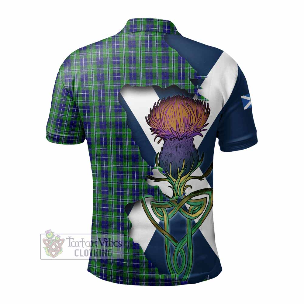 Douglas Tartan Family Crest Polo Shirt Scottish Thistle Celtic Inspired - Tartan Vibes Clothing
