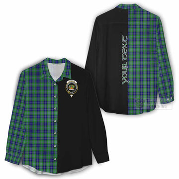 Douglas Tartan Women's Casual Shirt with Family Crest and Half Of Me Style