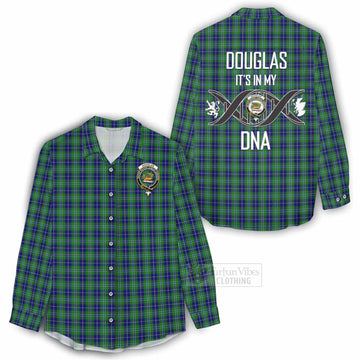 Douglas Tartan Women's Casual Shirt with Family Crest DNA In Me Style