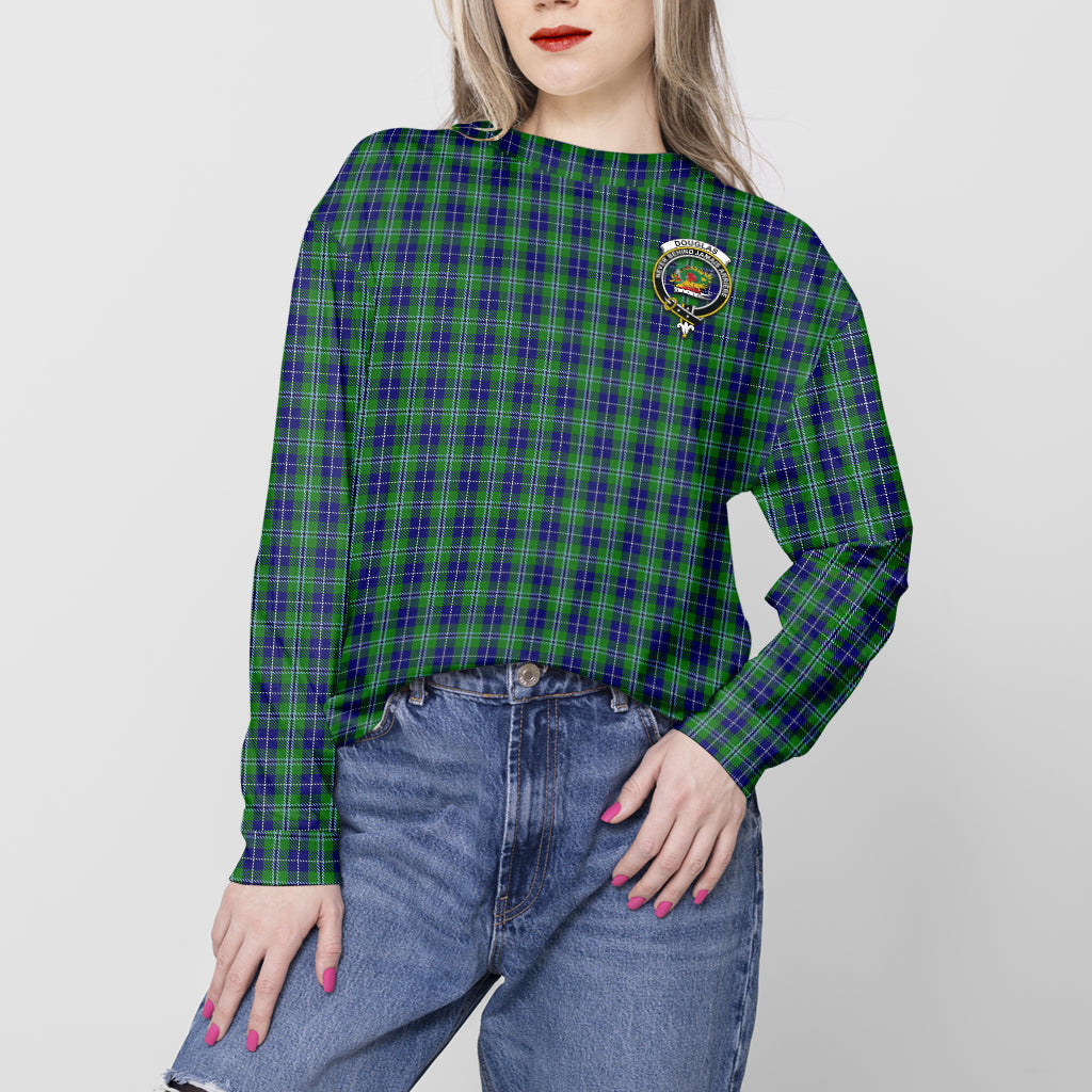 Douglas Tartan Sweatshirt with Family Crest - Tartan Vibes Clothing