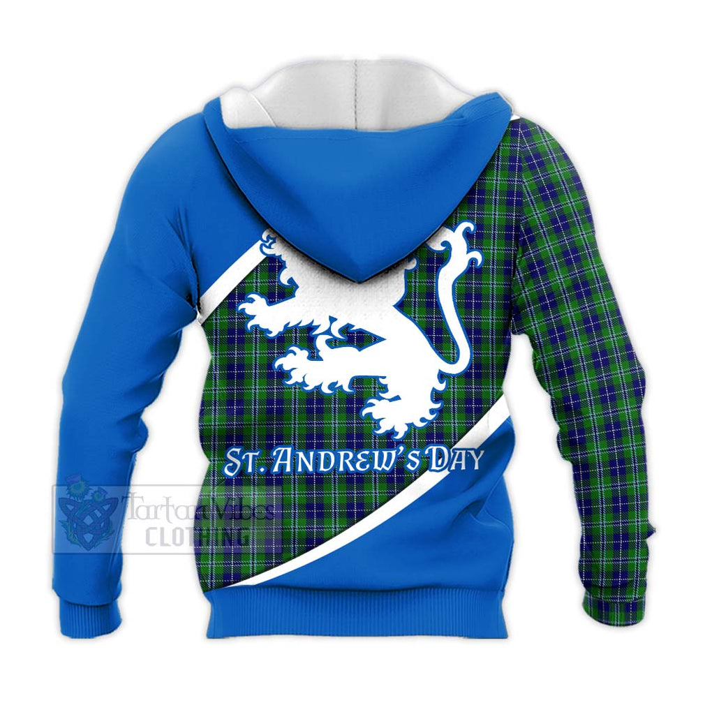 Tartan Vibes Clothing Douglas Family Crest Tartan Knitted Hoodie Celebrate Saint Andrew's Day in Style