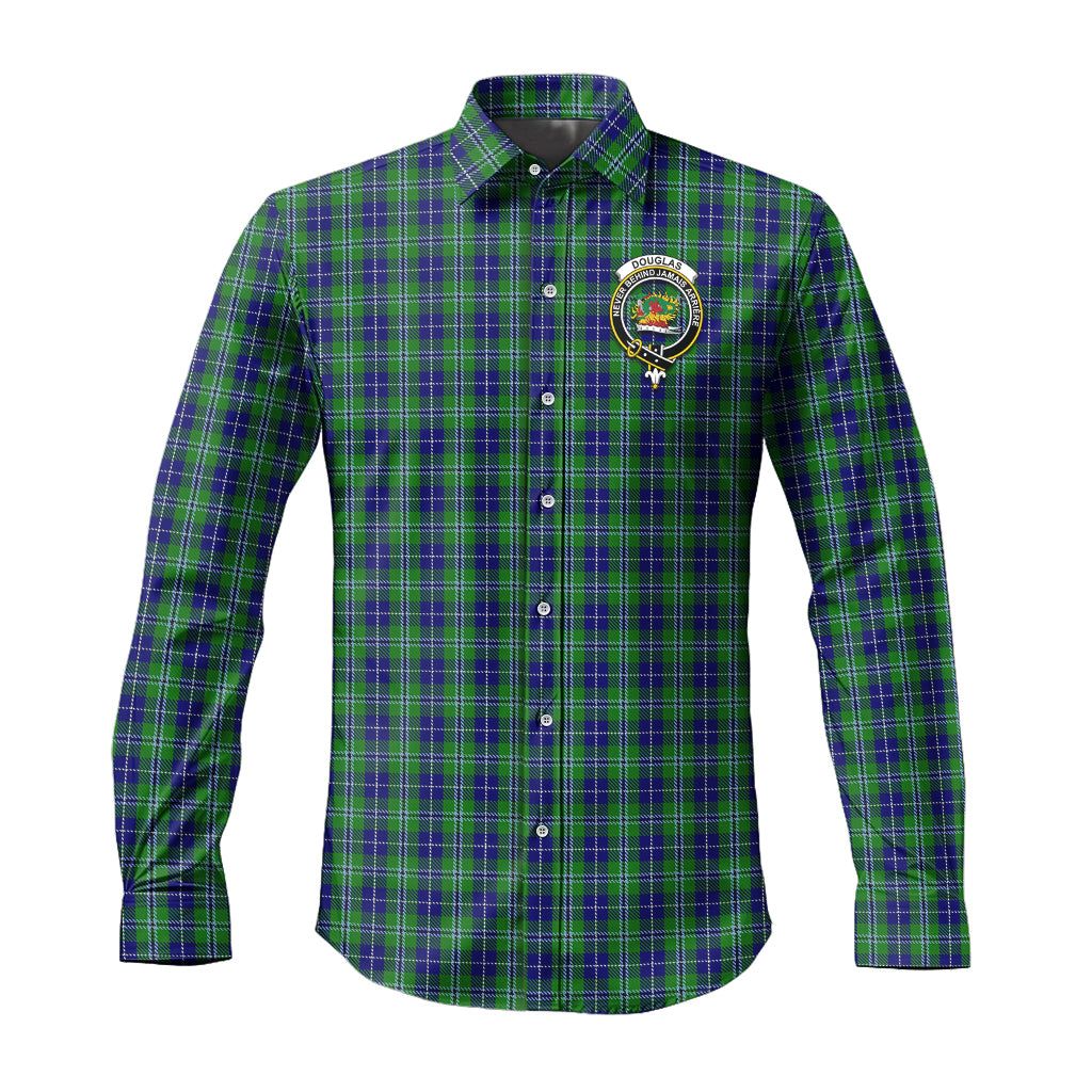 douglas-tartan-long-sleeve-button-up-shirt-with-family-crest