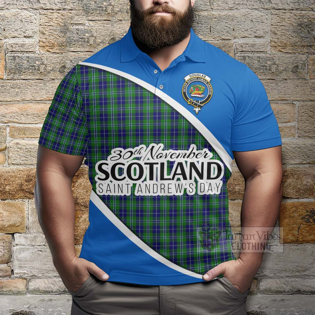 Tartan Vibes Clothing Douglas Family Crest Tartan Polo Shirt Celebrate Saint Andrew's Day in Style