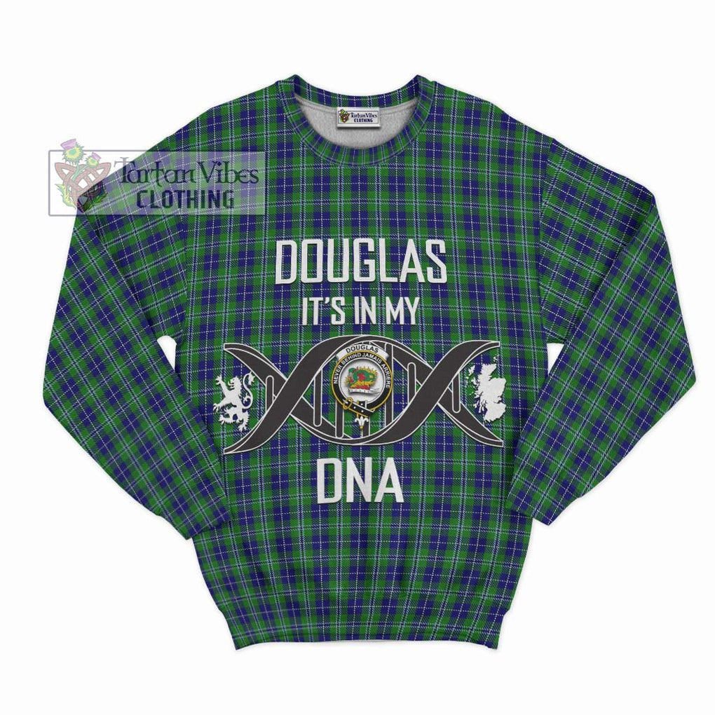 Douglas Tartan Sweatshirt with Family Crest DNA In Me Style - Tartanvibesclothing Shop