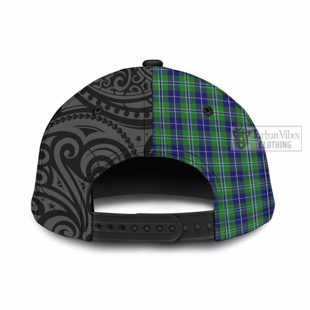 Tartan Vibes Clothing Douglas Tartan Classic Cap with New Zealand Silver Fern Half Style