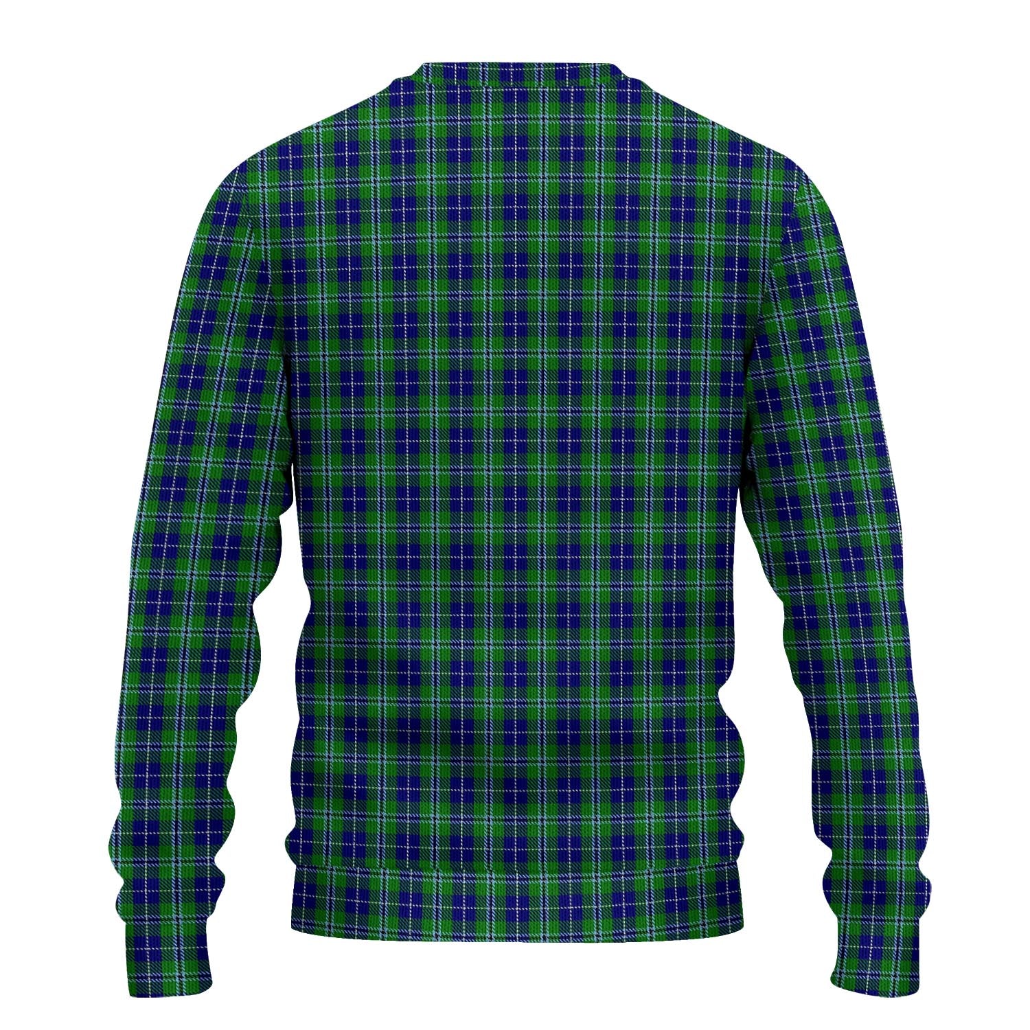 Douglas Tartan Knitted Sweater with Family Crest - Tartanvibesclothing