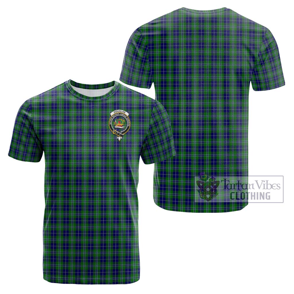 Douglas Tartan Cotton T-Shirt with Family Crest Kid's Shirt - Tartanvibesclothing Shop