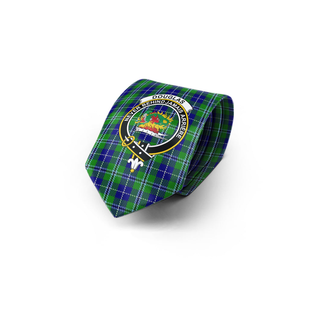 Douglas Tartan Classic Necktie with Family Crest - Tartan Vibes Clothing