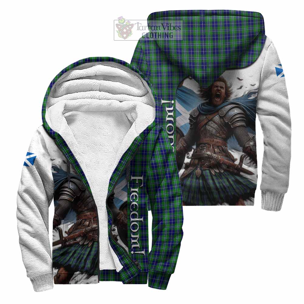 Tartan Vibes Clothing Douglas Crest Tartan Sherpa Hoodie Inspired by the Freedom of Scottish Warrior