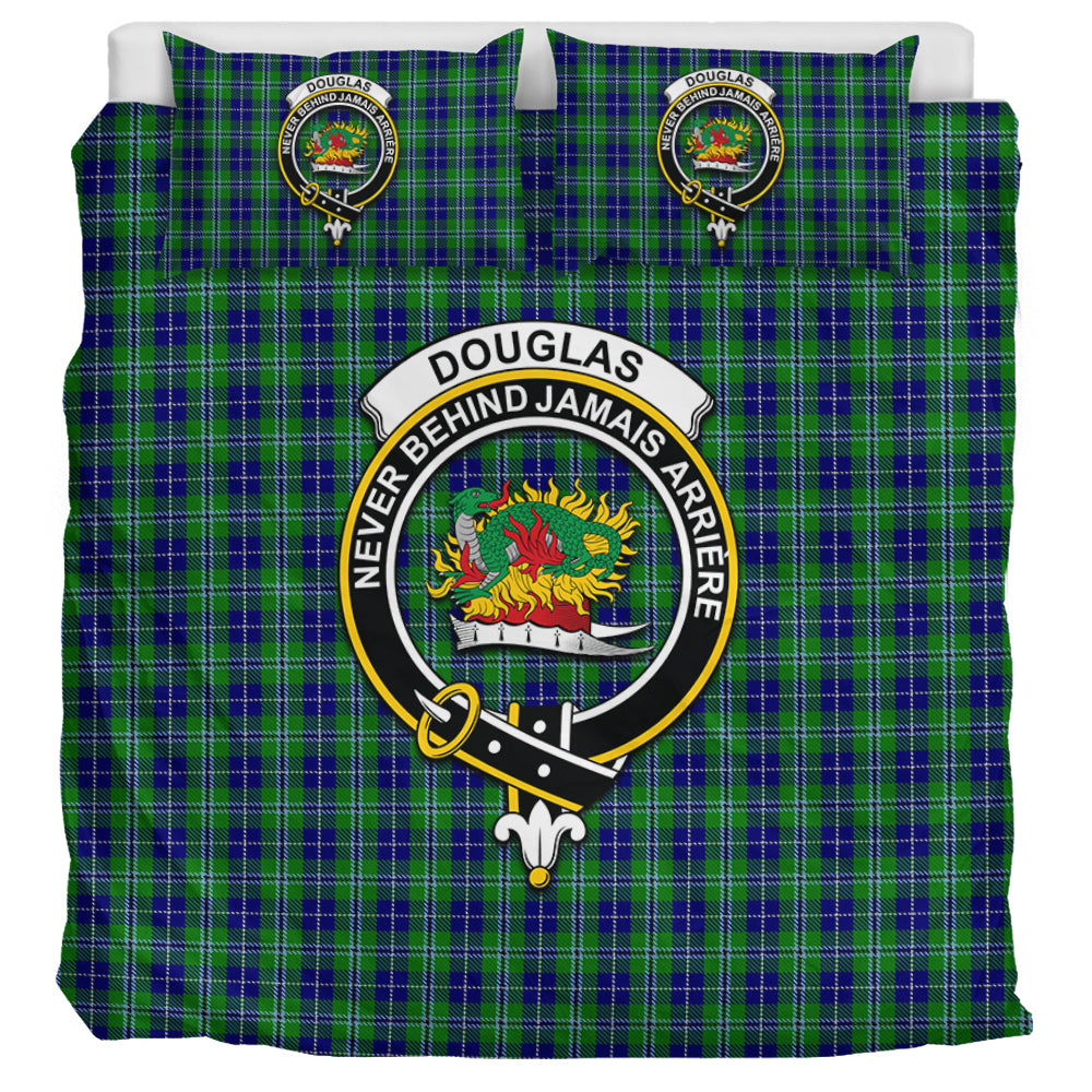 Douglas Tartan Bedding Set with Family Crest UK Bedding Set UK Super King 104*94 inch - Tartan Vibes Clothing