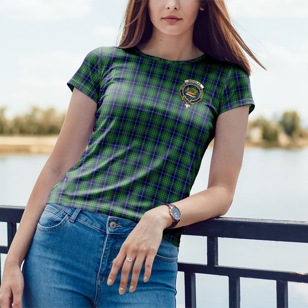 Douglas Tartan T-Shirt with Family Crest - Tartan Vibes Clothing