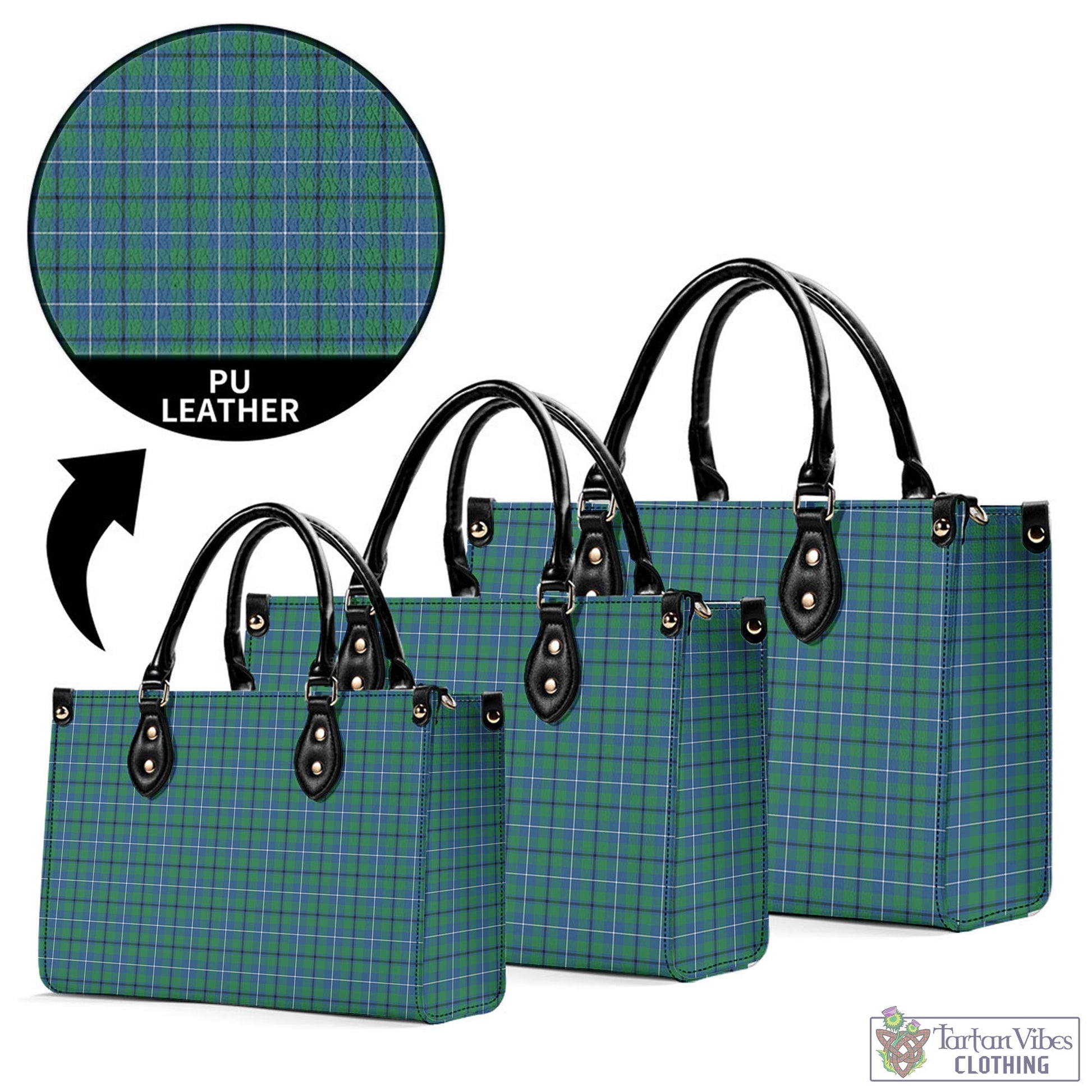 Tartan Vibes Clothing Douglas Ancient Tartan Luxury Leather Handbags