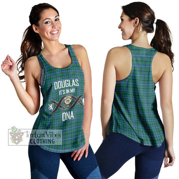 Douglas Ancient Tartan Women's Racerback Tanks with Family Crest DNA In Me Style