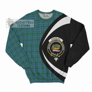 Douglas Ancient Tartan Sweatshirt with Family Crest Circle Style